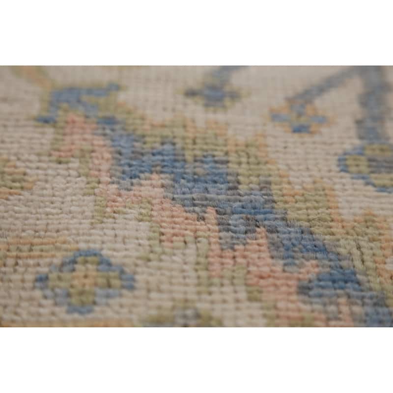 Hand Knotted Oriental 100% Wool Carpet Transitional All-Over Navy Blue & Blues Oushak Area Rug - 10' 0'' X 8' 2''