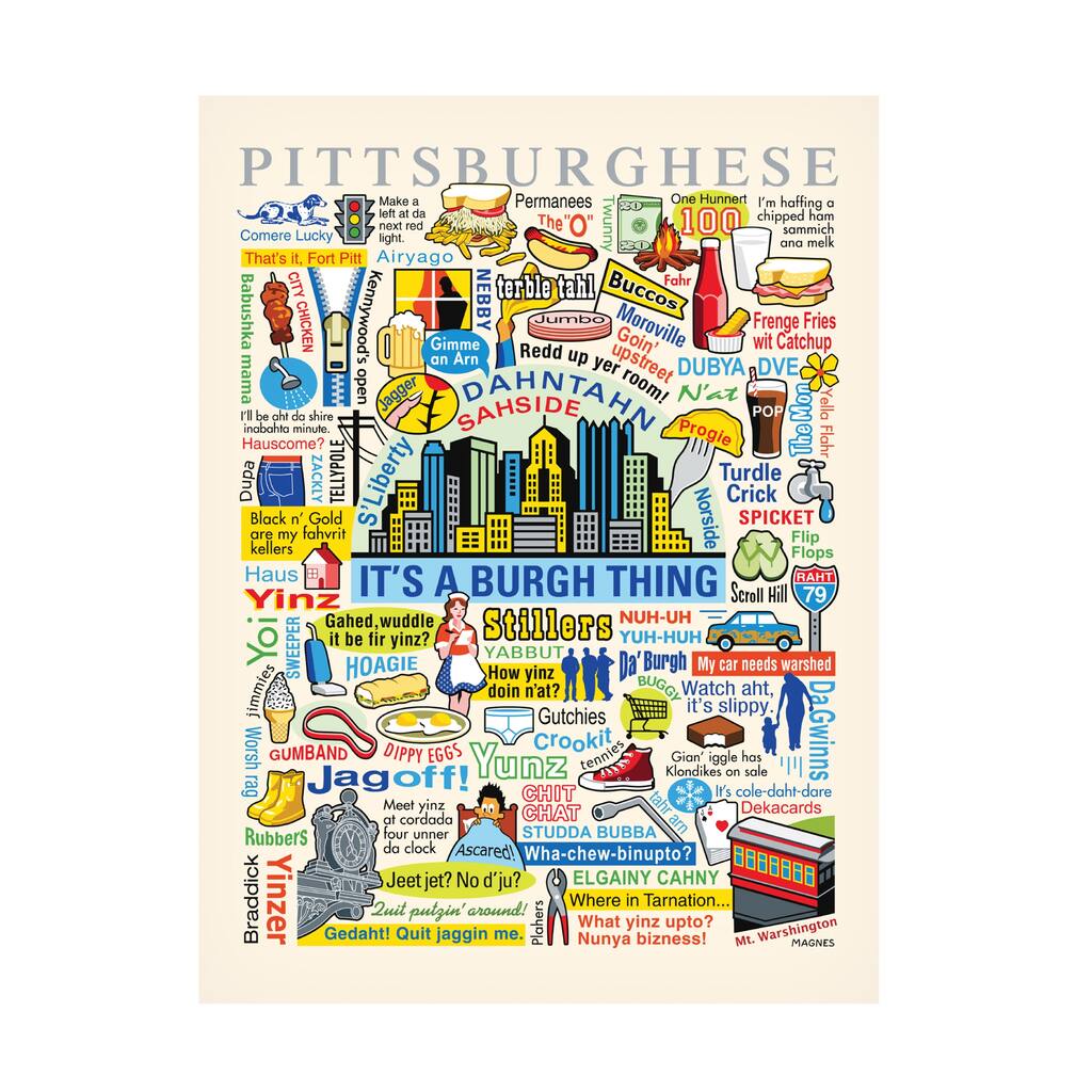 Ron Magnes 'Pittsburghese' Canvas Art