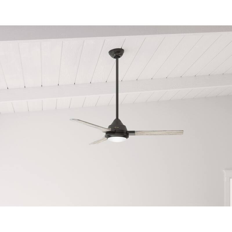Hunter 54" Leti Ceiling Fan with LED Light and Wall Control - Noble Bronze - Noble Bronze
