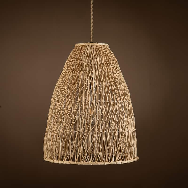 Lisbet Bohemian Rattan Pendant Light Bell Shape - 19.7" x 15.7"