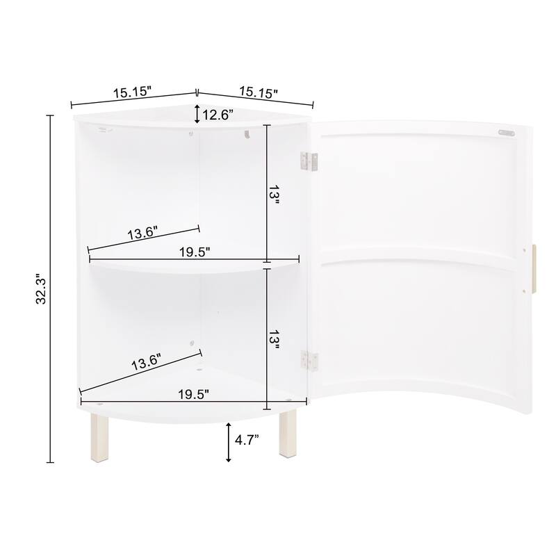 Lifestorey Dorion Corner Channel Front Cabinet