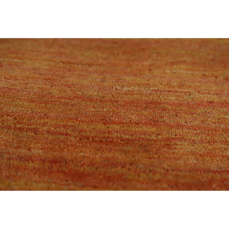 Hand Knotted Oriental 100% Wool Carpet Tribal Animal Pictorial Oranges & Rust Gabbeh Area Rug - 7' 7'' X 4' 11''