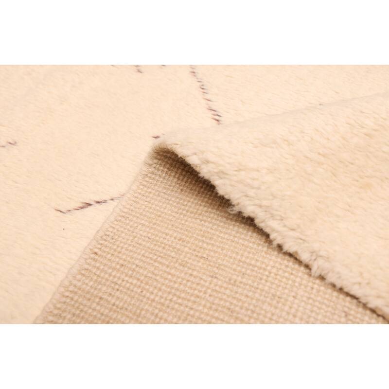 ECARPETGALLERY Hand-knotted Pak Finest Marrakesh Cream Wool Rug - 5'9 x 7'9