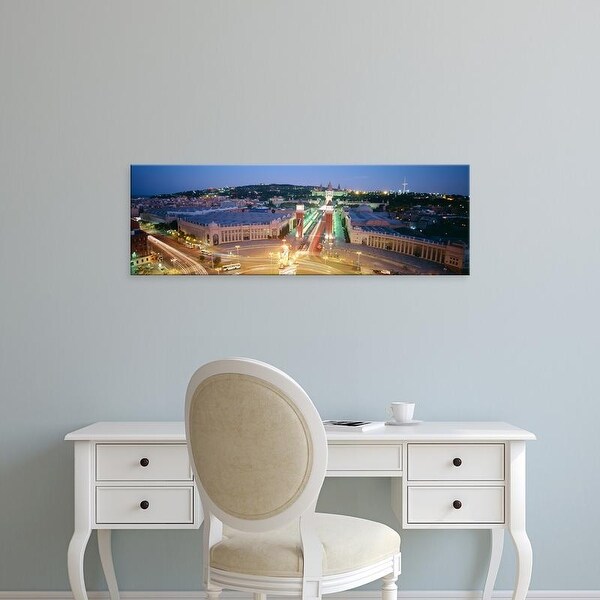 Easy Art Prints Panoramic Images's 'Barcelona Spain' Premium Canvas Art