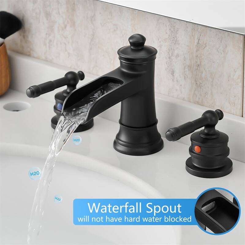 Bathroom Faucets for Sink 3 Hole ORB 8 inch Widespread Sink Faucet