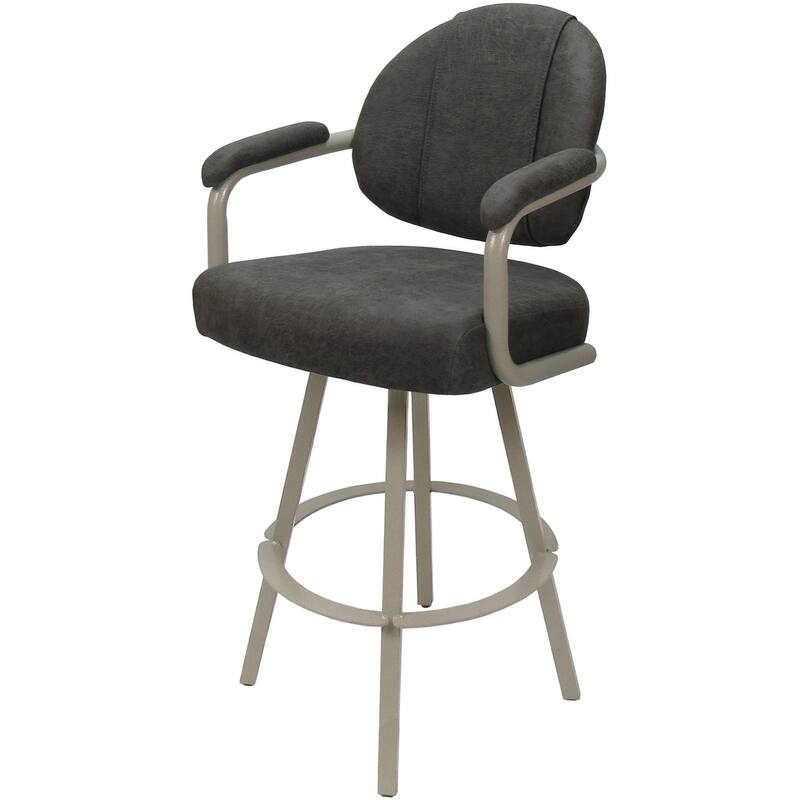 Swivel Metal Bar Stool M-70 on Warren Base - Northwest Elk - Beige - Counter Height