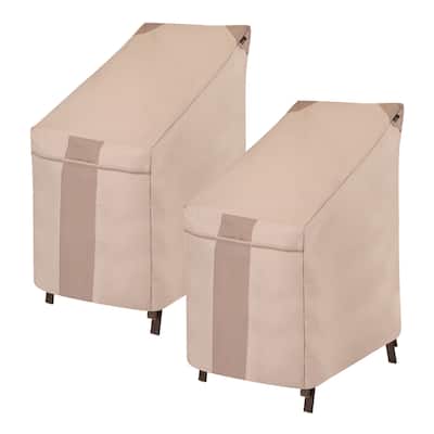 Modern Leisure® Monterey Stackable Patio Chair Cover, 2-Pack, 25.5"L x 35.5"W x 45"H, Beige - One Size