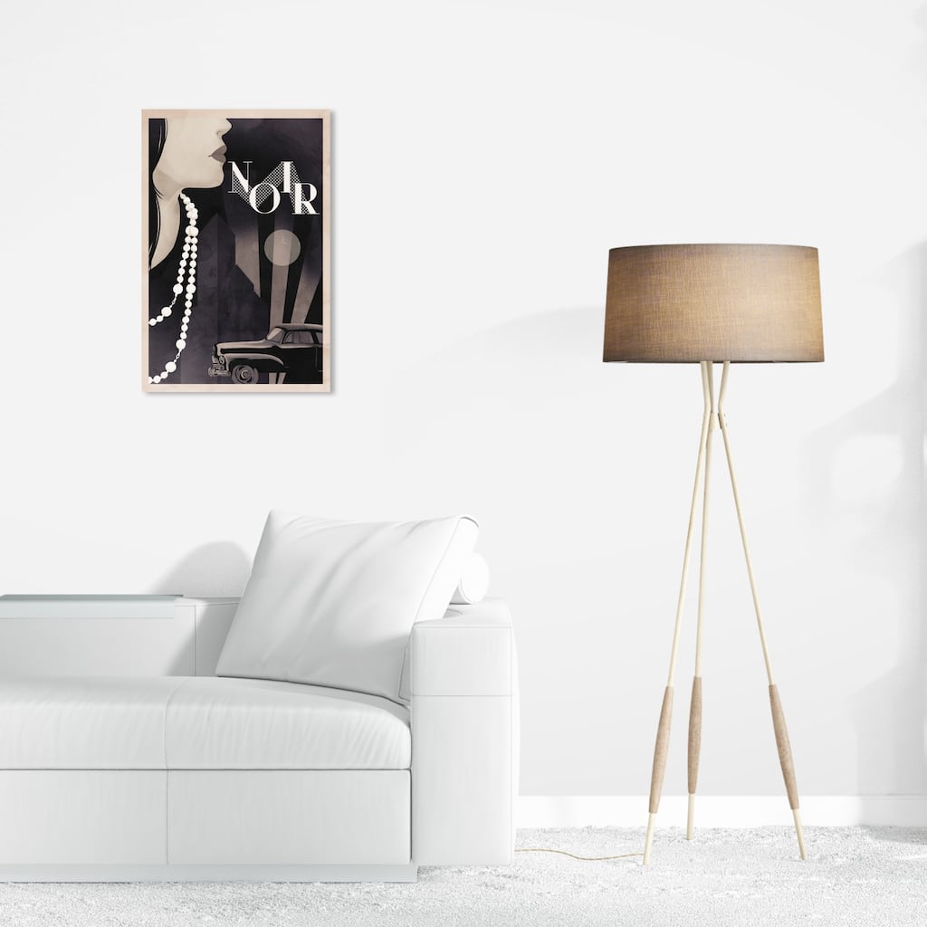 Wynwood Studio Canvas Fashion and Glam Of Noir Black and Light Gray Modern & Contemporary Wall Art Canvas Print