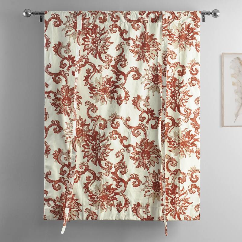 Exclusive Fabrics Indonesian Printed Cotton Tie-Up Window Shade - 46 X 63
