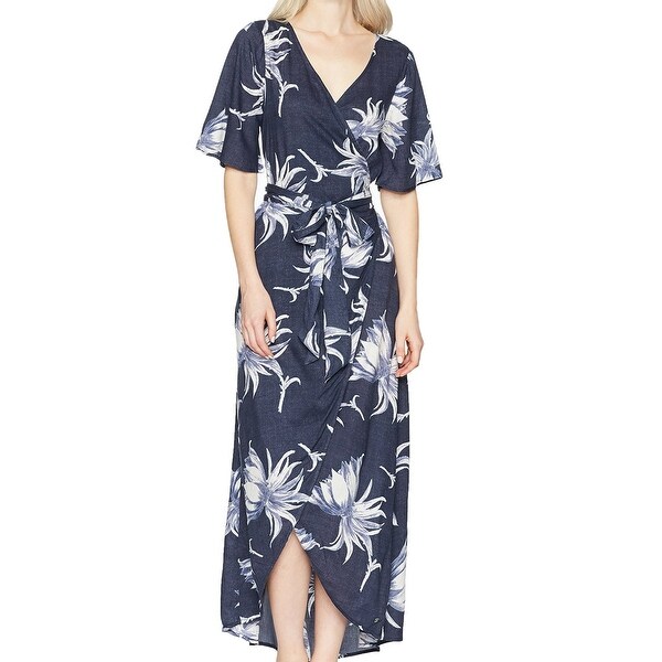 roxy floral wrap dress