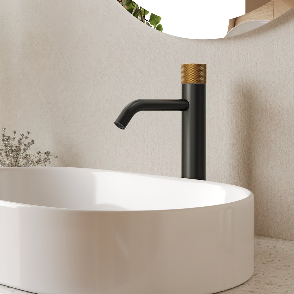 Modern Single Hole Bathroom Faucet,Deck Mount Sink Faucet