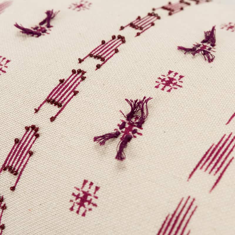 Rizzy Home Hand-crafted Tassel Striped Throw Pillow