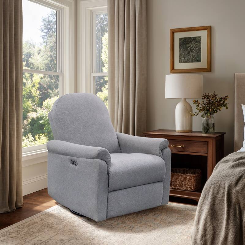 Madison Park Elio 3 in 1 Power Recliner - Light Grey