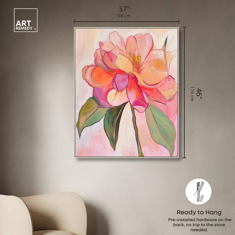 Softly Unfurling II Canvas by Art Remedy