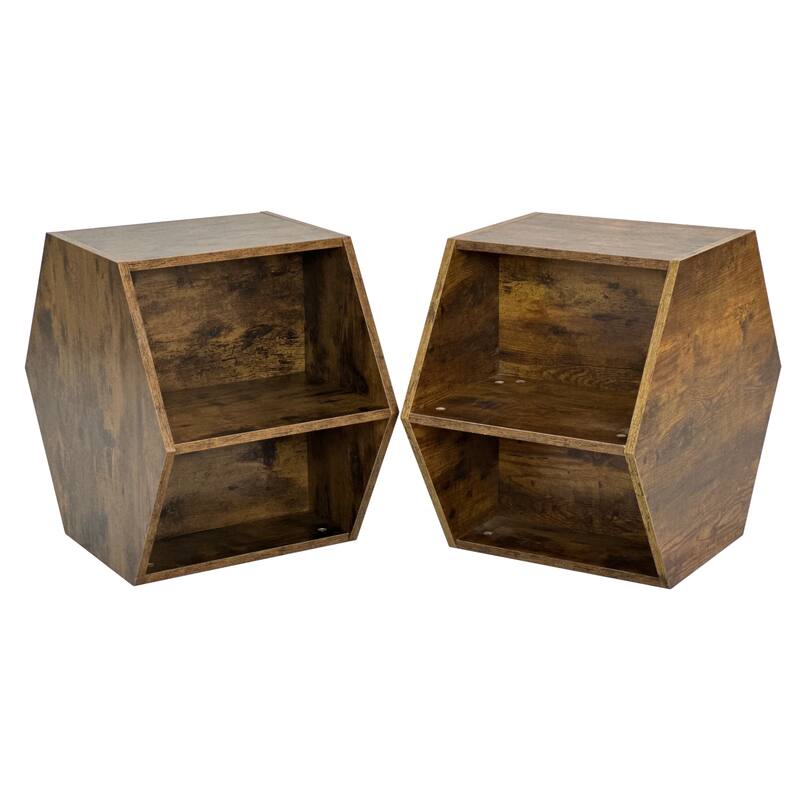 47.24'' Wide Wood Coffee Table with Storage Shelves