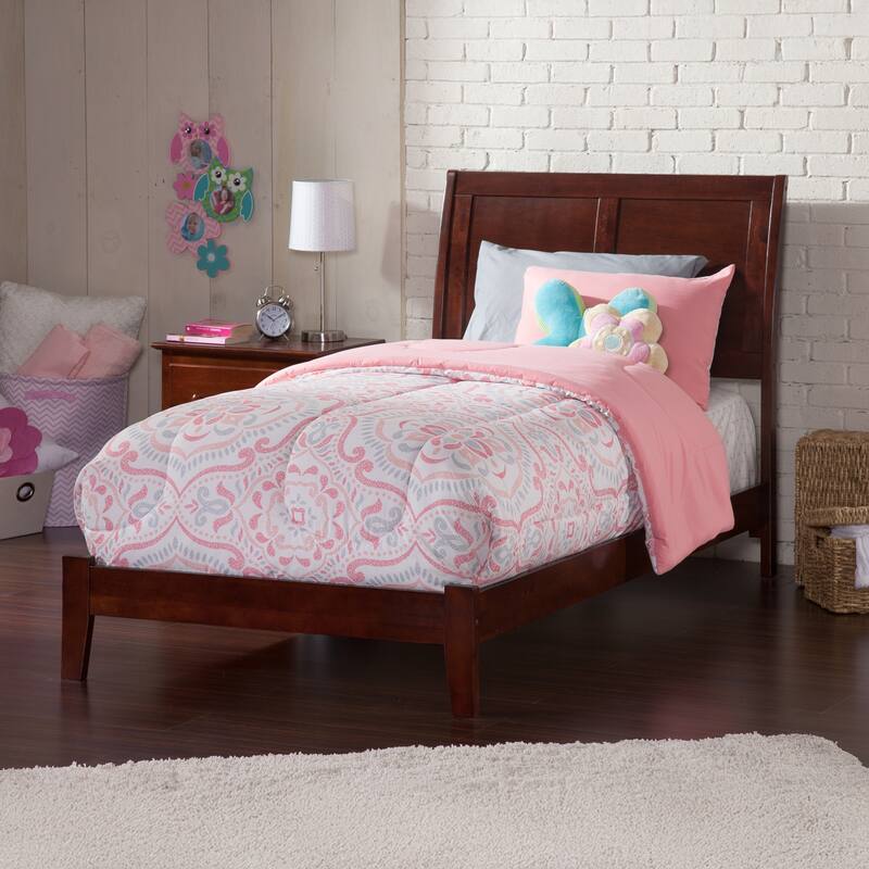 Portland Twin XL Foundation Bed in Walnut