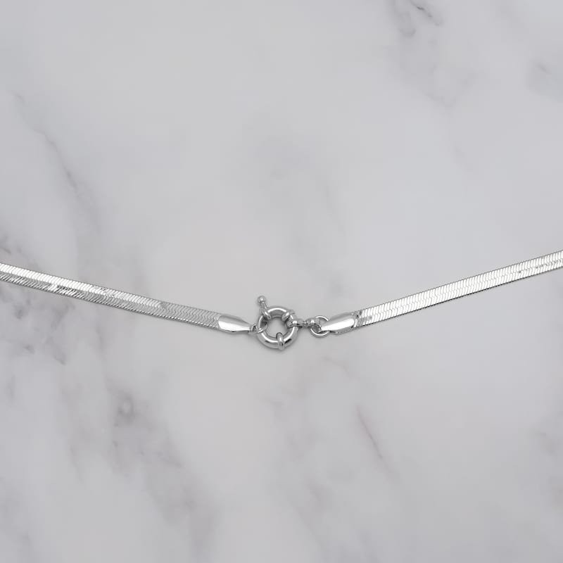 Victoria Townsend Silver Plated Herringbone Chain Necklace