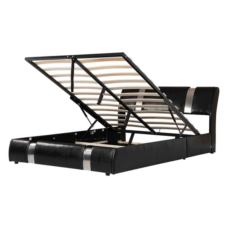 Queen Size Lift Up Storage Bed Frame With Stainless steel Sheet