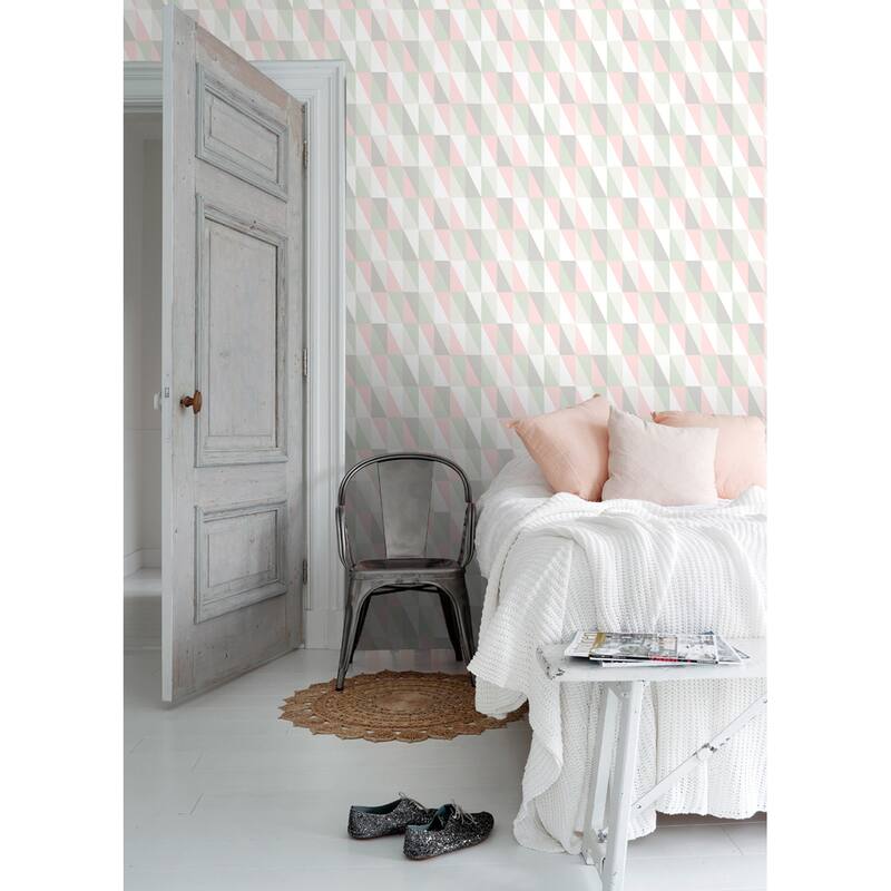 Chesapeake Inez Pastel Geometric Wallpaper - 20.9 x 396 x 0.025