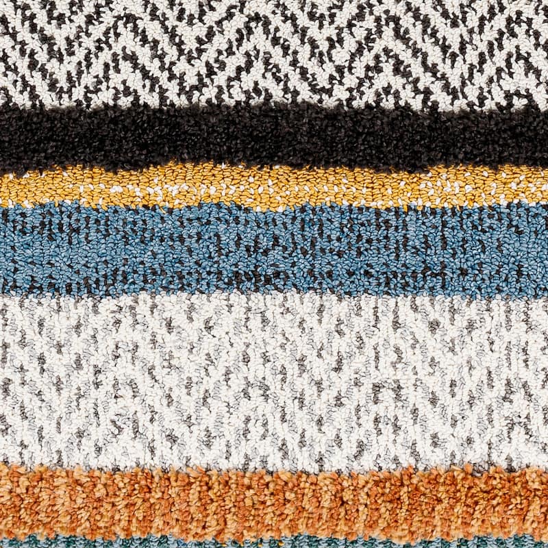 Livabliss Ipek Boho Stripe Plush Area Rug