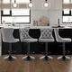 preview thumbnail 91 of 125, Velvet Upholstered Nailheads Tufted Swivel Bar Stools (Set of 6) Grey BlackBase Set of 4