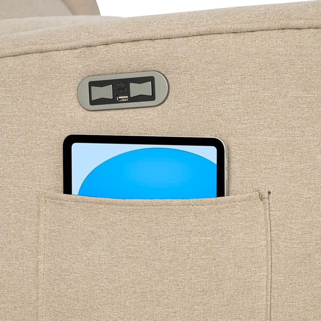 Madison Park Candace Power Recliner 3-in-1 with Swivel, Glider, USB Ports