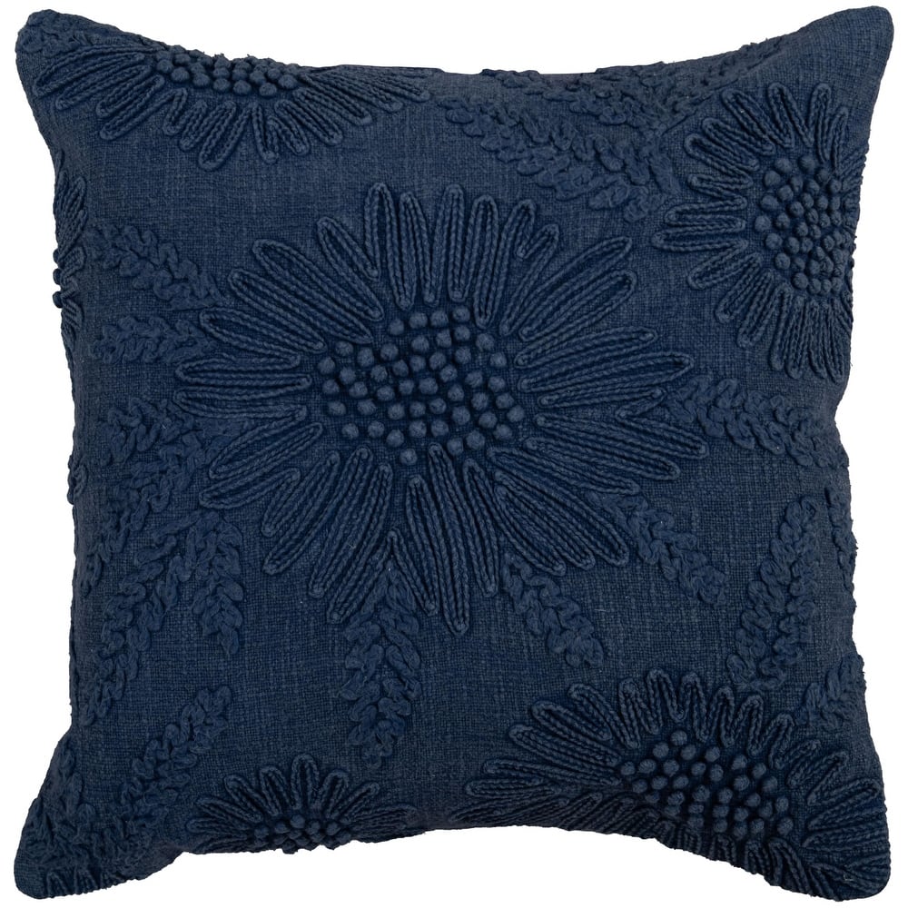 Rizzy Home Botanical Embroidered Throw Pillow, 20x20