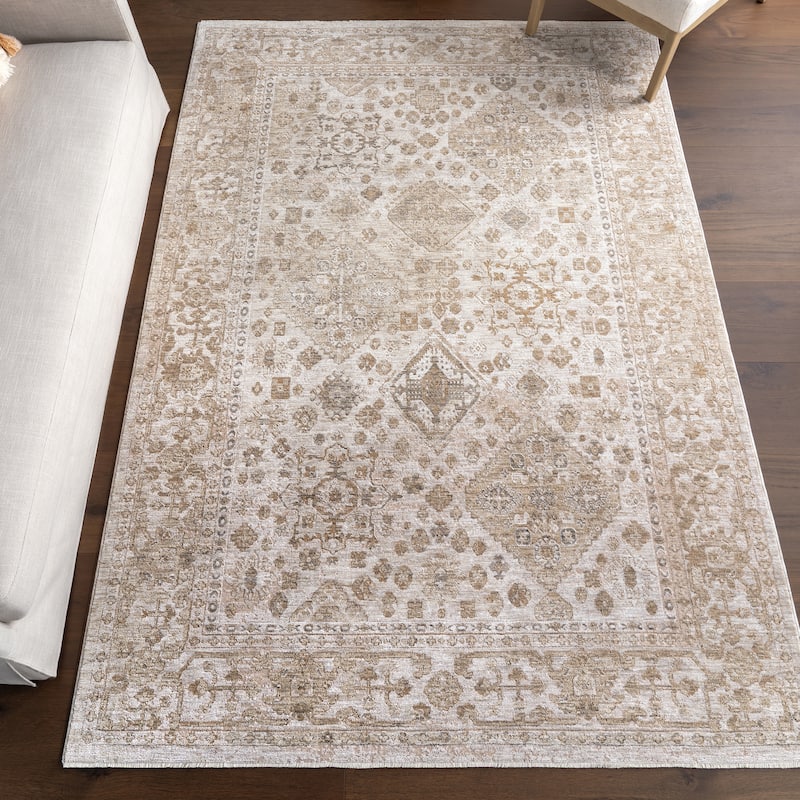 Nuloom Klyah Medallion Fringe Area Rug - 4' x 6' - Taupe - Rectangle