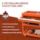 3-Tier Rolling Tool Cart with Drawer Steel Utility Storage Tool Box