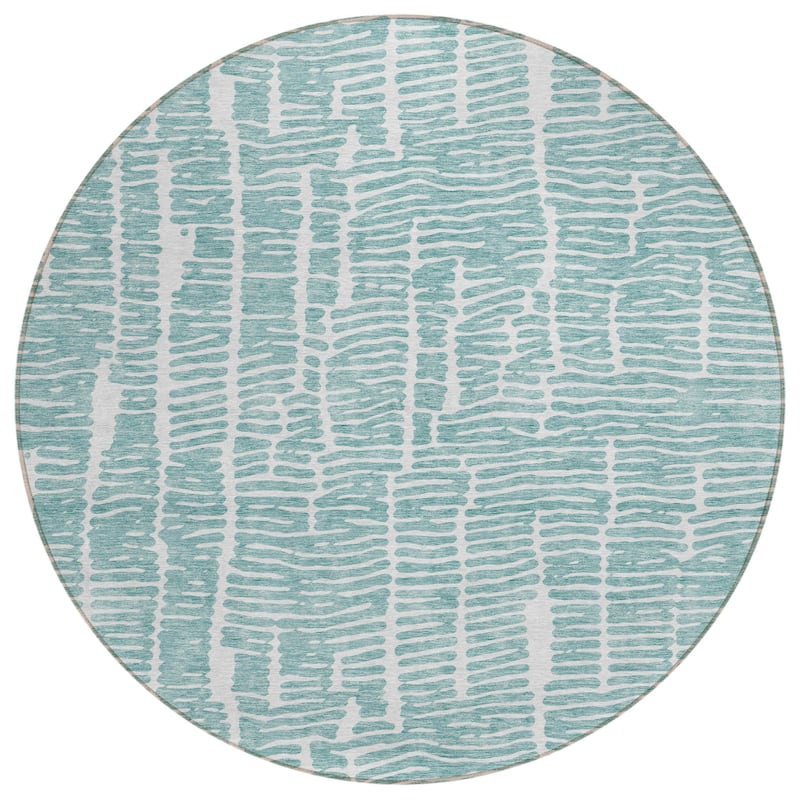 HomeRoots Abstract Transitional Rectangle Outdoor Rug