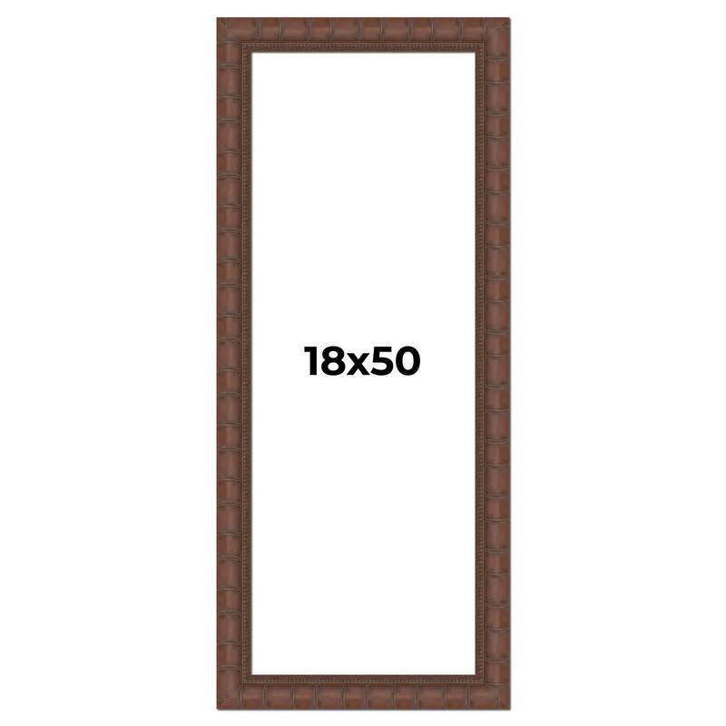18x50 Frame Pewter Solid Wood Picture Frame Width 1.625 Inches | Interior Frame Depth 0.6875 Inches