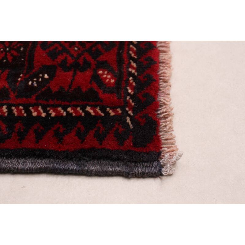 ECARPETGALLERY Hand-knotted Royal Baluch Navy, Red Wool Rug - 3'4 x 6'1