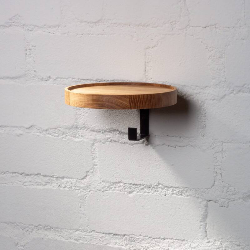 Solid Oak Wood Coat Rack with 1 Hook