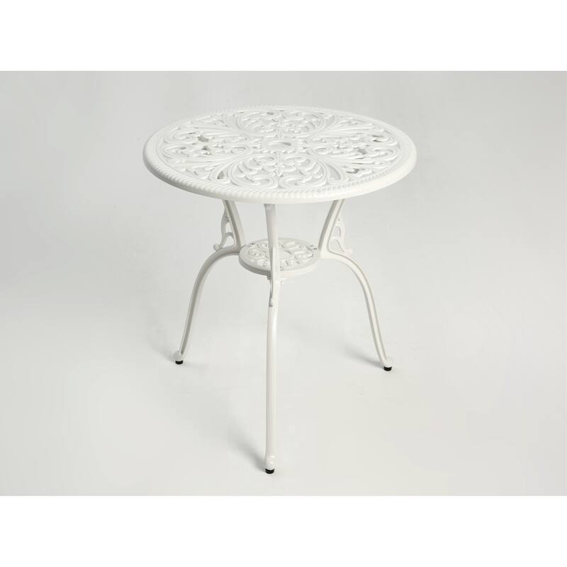 Best Choice Products 3-Piece Outdoor Rust-Resistant Cast Aluminum Patio Bistro Set white