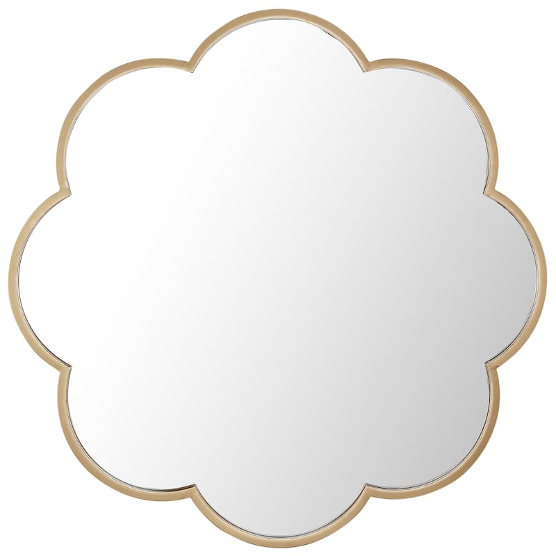 SAFAVIEH Flor 32-inch Gold Scalloped Wall Accent Mirror - 28" x 1" x 28" - 28Wx1Dx28H