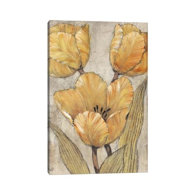 iCanvas "Ochre & Grey Tulips II" by Tim OToole Canvas Print