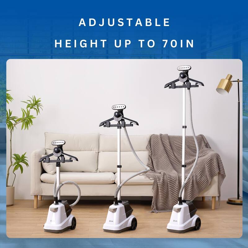 SALAV Commercial-Grade Smart Auto Shut-Off 1800W Garment Steamer in White