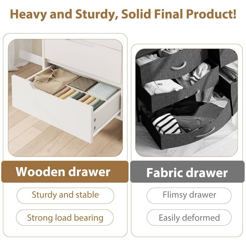 4/6 Drawer Dresser, Freestanding Storage Cabinet for Bedroom, Closet