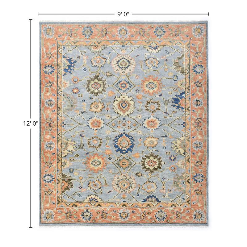 Overton Handmade Modern Contemporary Floral Area Rug