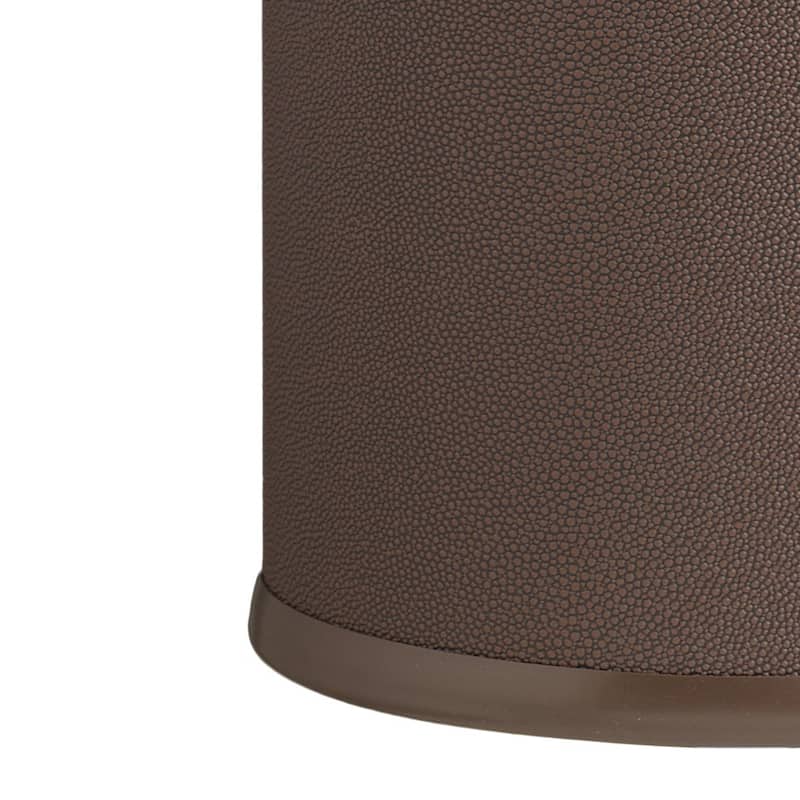 COSMOPOLITAN 13qt Shagreen-Textured Oval Wastebasket with Liner - N/A