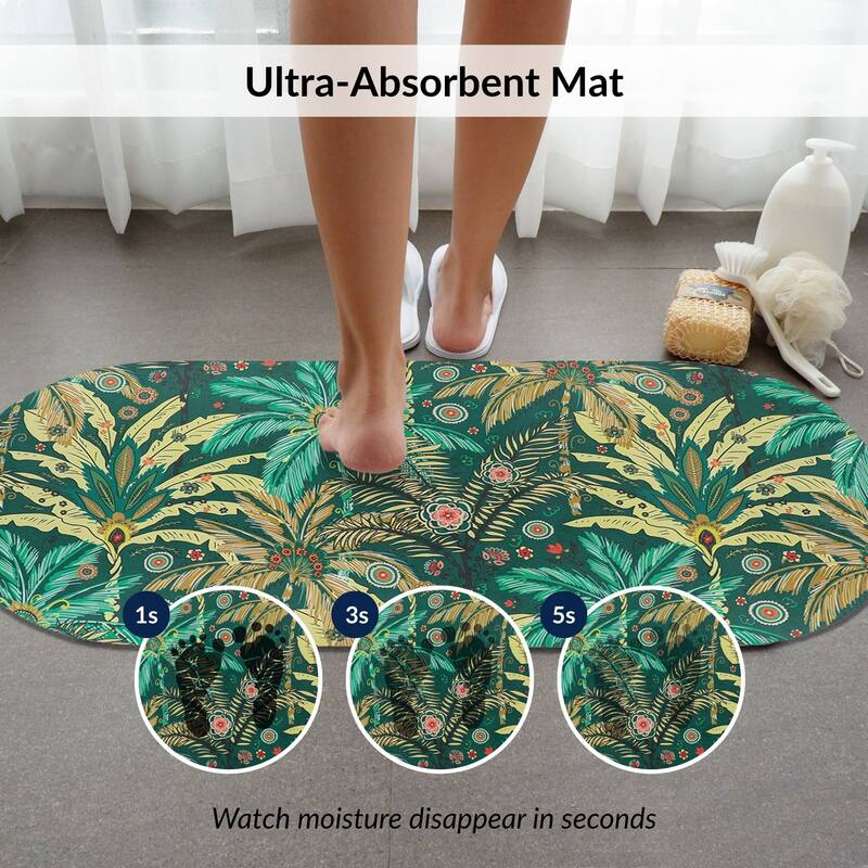 Decorative Runner Bath Mat 40x18 Ultra Absorbent Quick Dry Rug