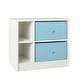 preview thumbnail 7 of 16, Ameriwood Home Mya Park Nightstand with 2 Fabric Bins Blue