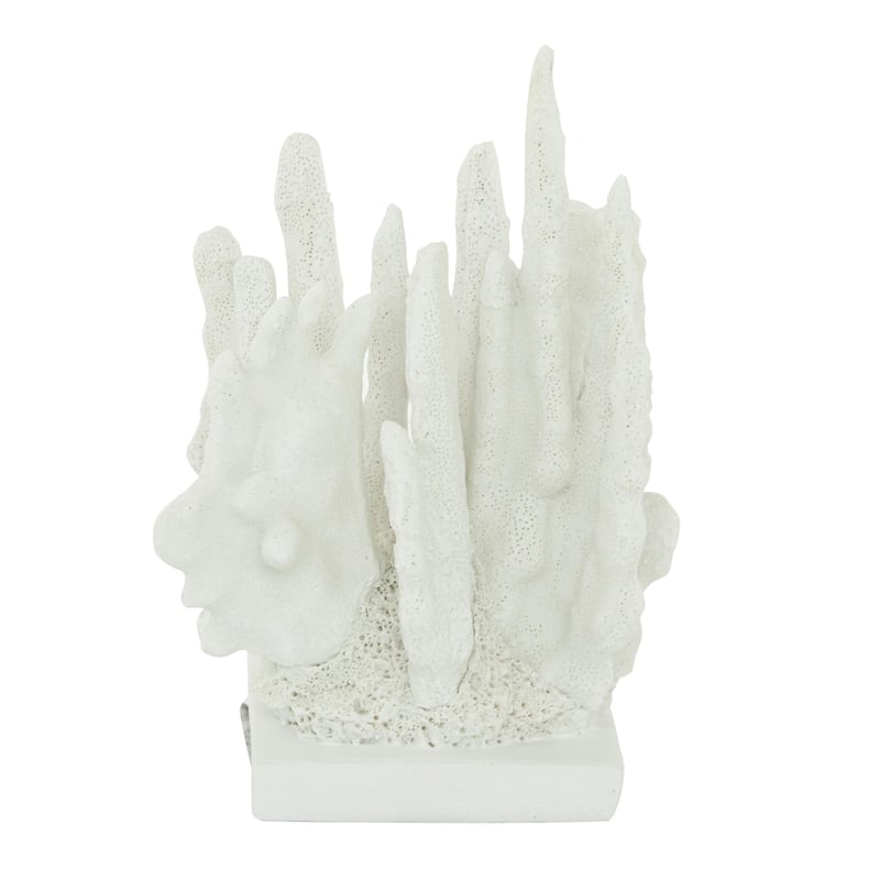 Polystone Coral Decorative Sculpture - Blue or White - Roche River Decor