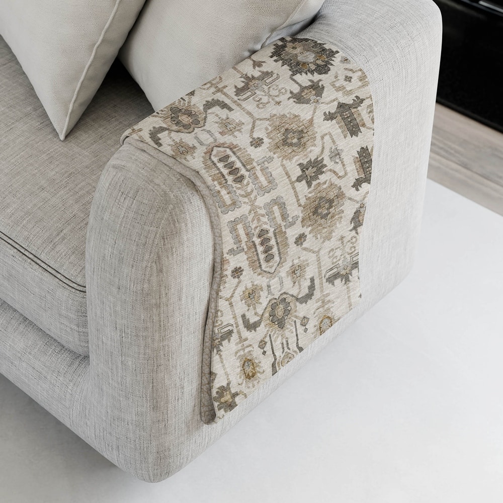 Premium Machine Washable Boho Global Sherpa Throw Blanket