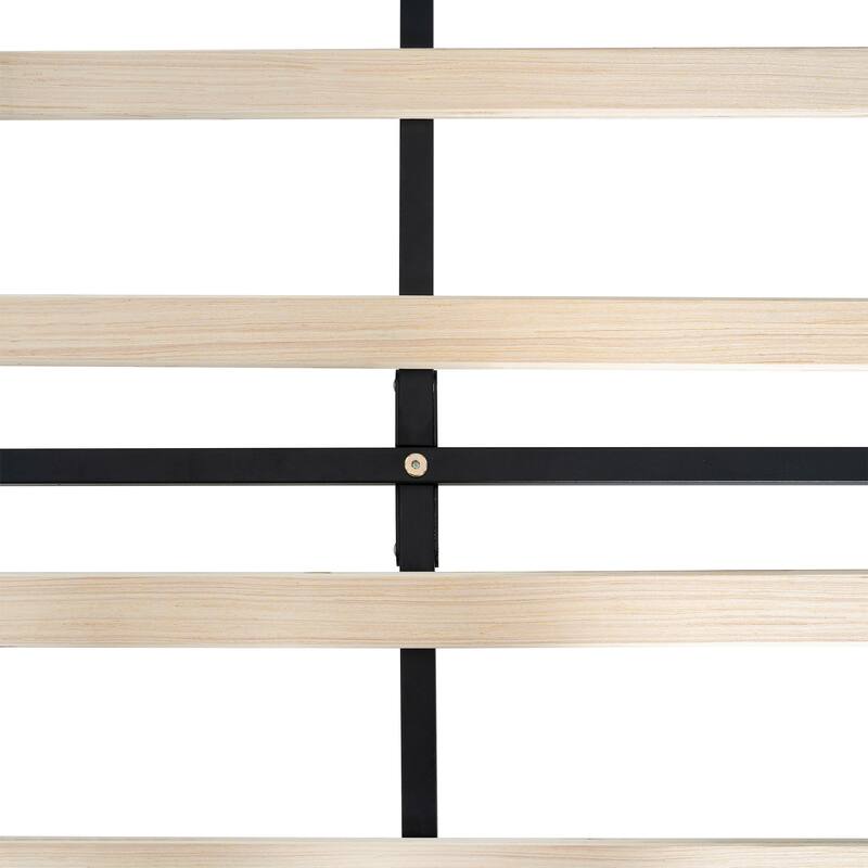 Twin Size Upholstered Bed Frame with Button Tufted Linen Headboard