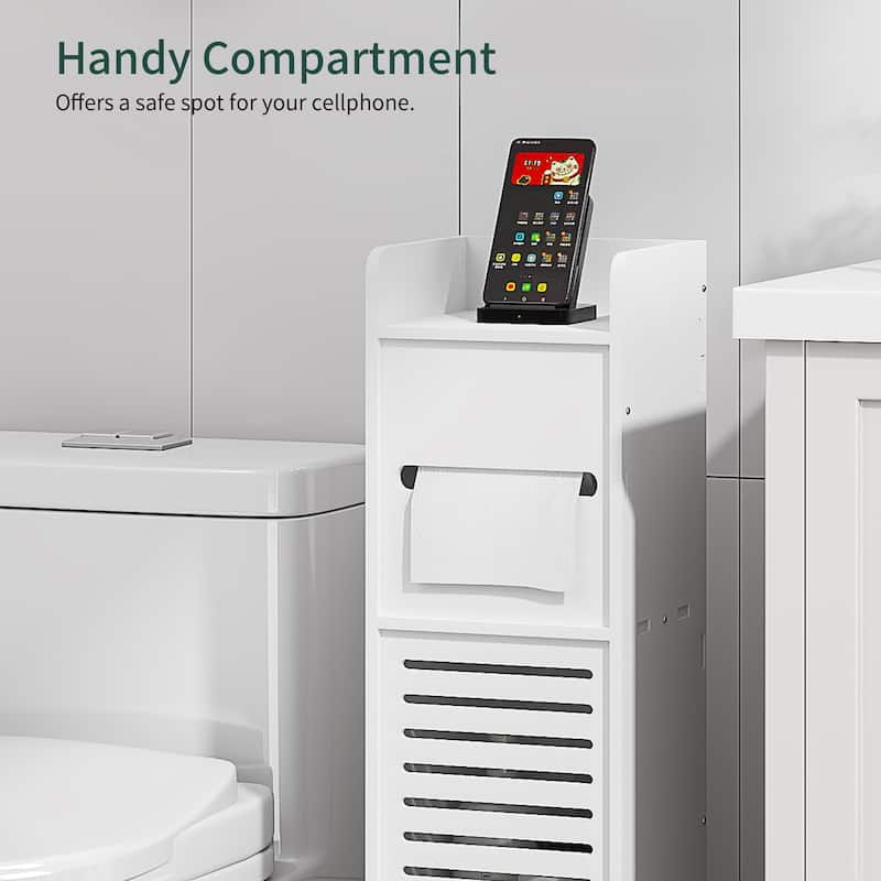 Freestanding Toilet Paper Holder Stand Over The Toilet Storage Cabinet Bathroom Storage Cabinet for Small Spaces