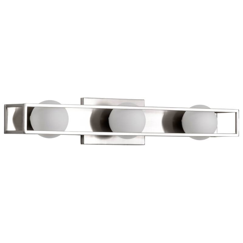Jenkins 24 Inch 3 Light LED Vanity Brushed Nickel with Frosted Glass - Brushed Nickel
