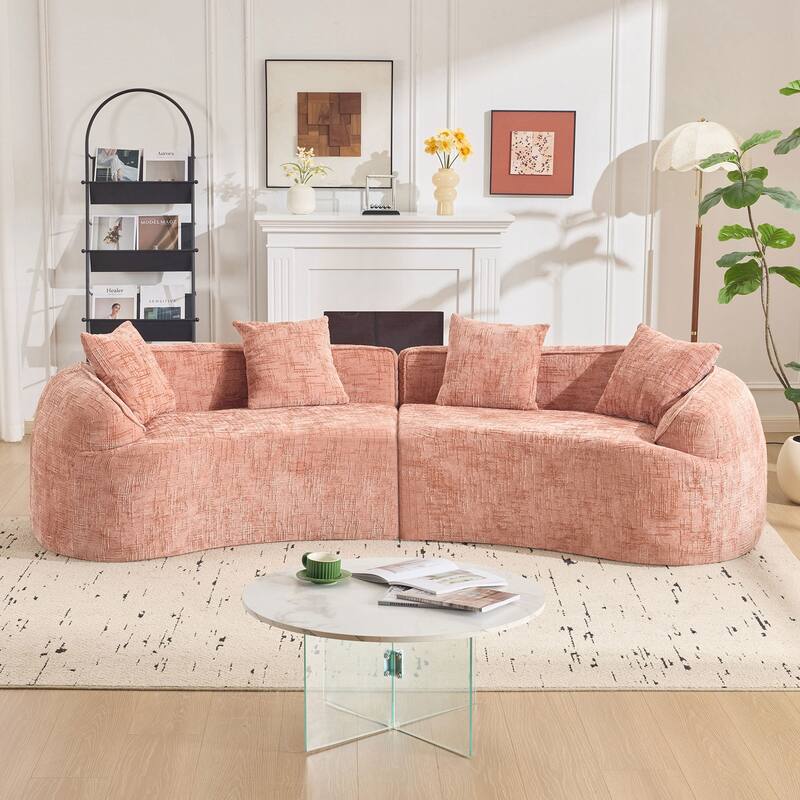 Curved Compressed Sofa, Creative Nordic-style Design for Living Room