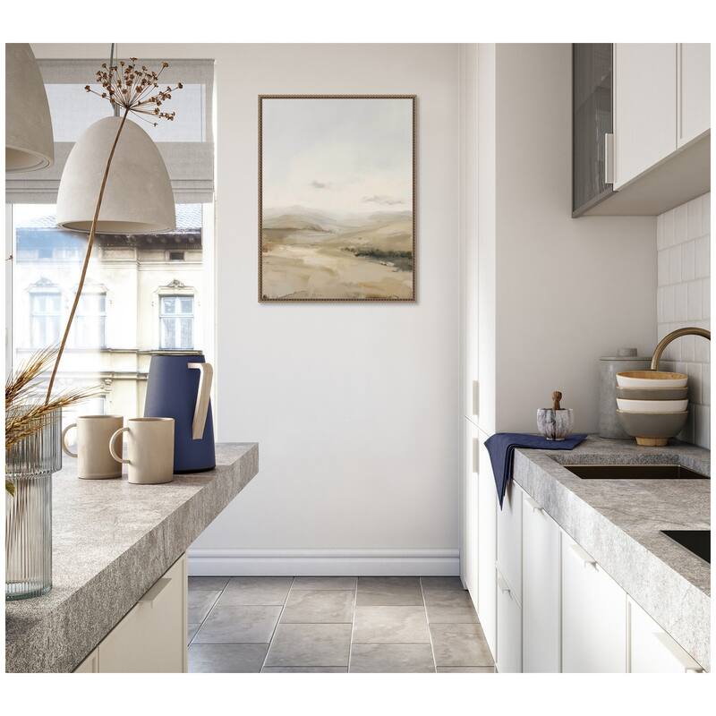 Kate and Laurel Fading Fields I by Amy Lighthall Framed Canvas Wall Art Print