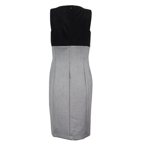 Shop Lauren Ralph Lauren Women S Houndstooth Print Dress Cream